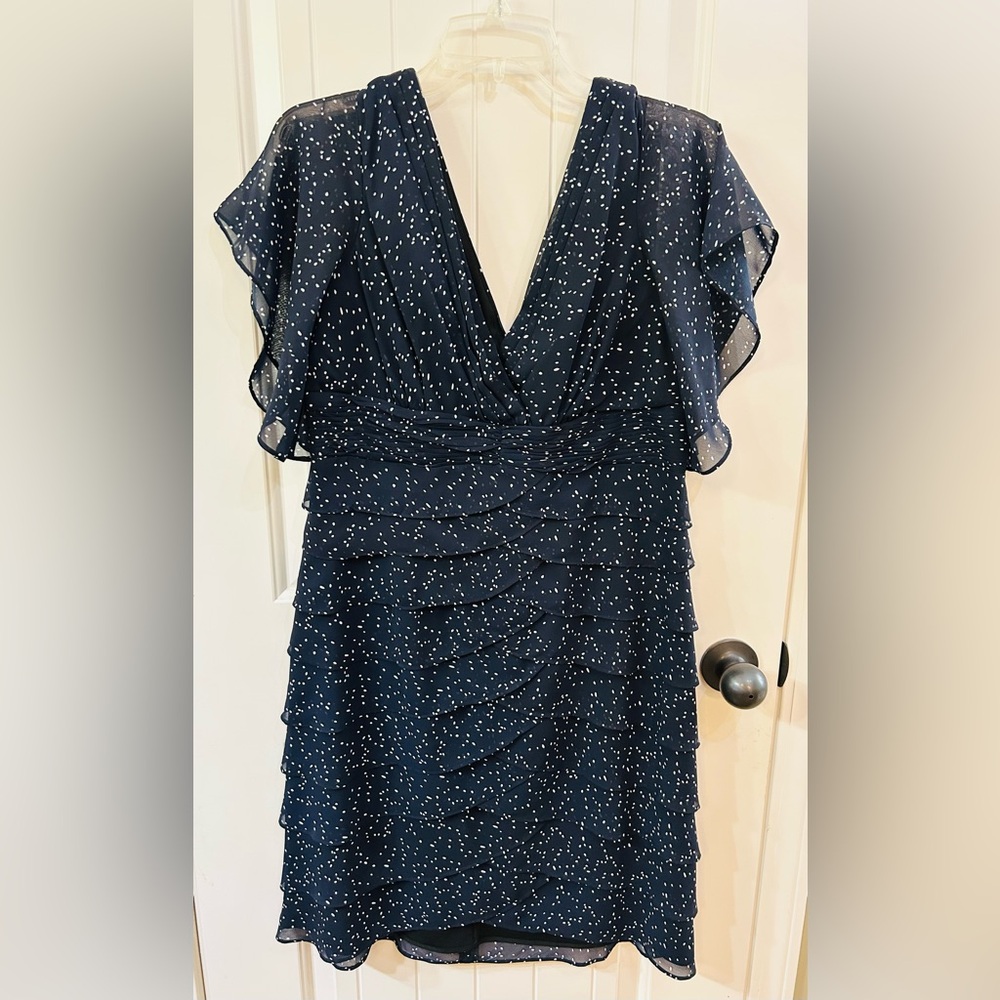 Scarlett Nite Navy Formal Dress with White Dots
